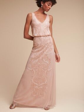 Frock and Frill blush beaded romantic boho gown